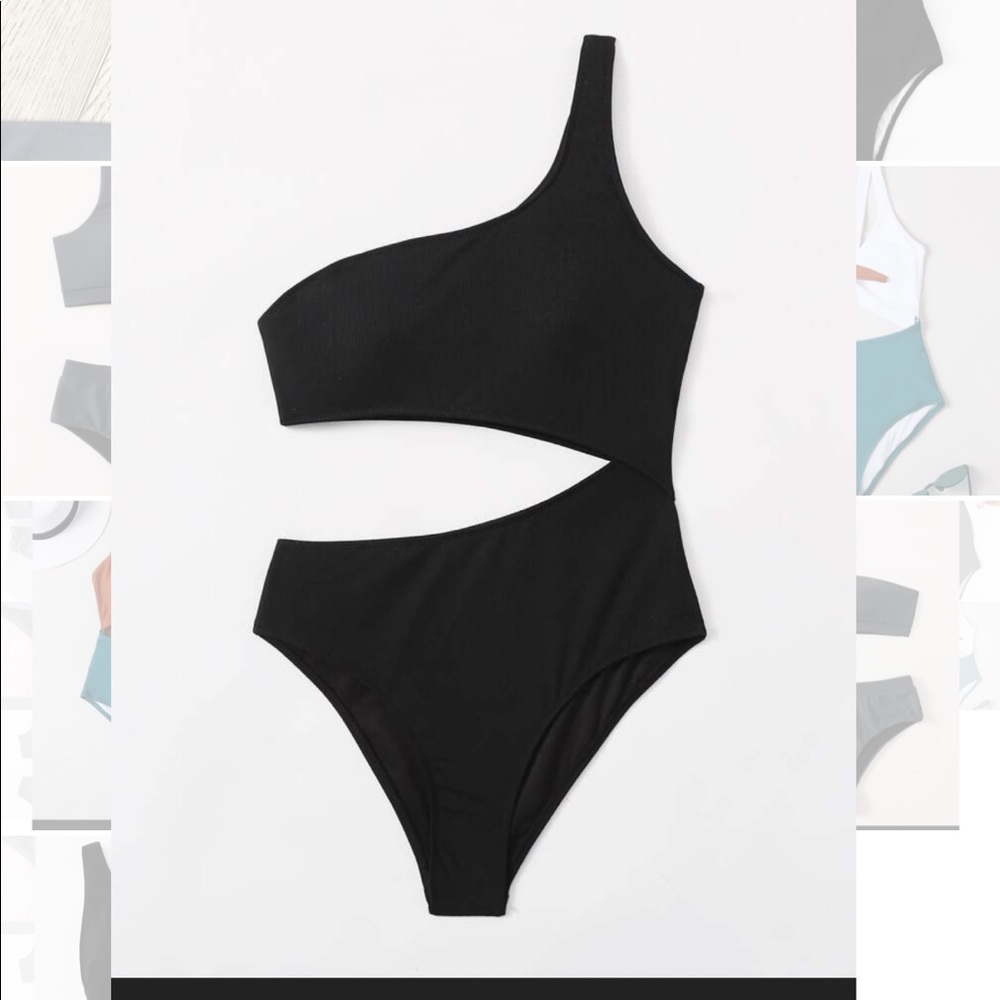 Shein black split one piece xlarge swim suit